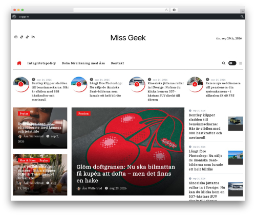 Newsair WordPress magazine theme - wallenrud.se