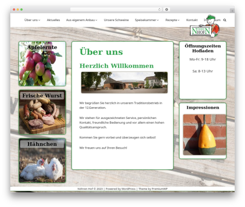 WordPress theme Manta - noehrenhof.de