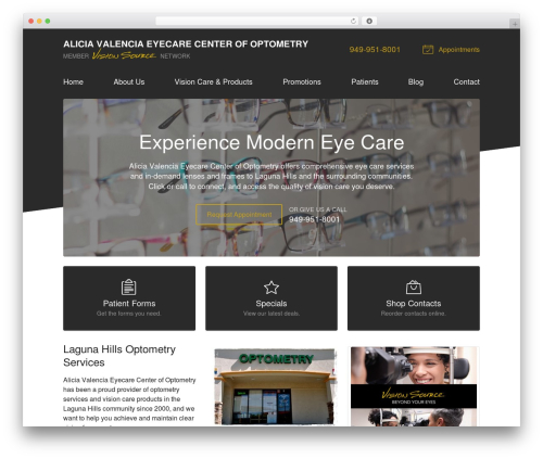 WordPress theme VS Theme #3 - aliciavalenciaeyecarecenter.com