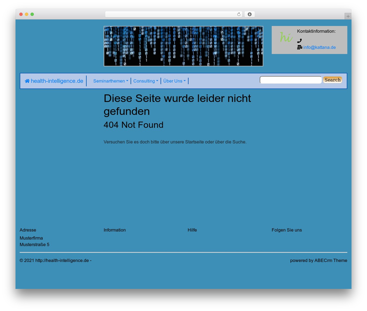 ABECrm theme WordPress - health-intelligence.de