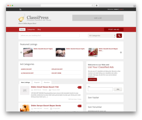 ClassiPress theme WordPress - escortbayandidim.com