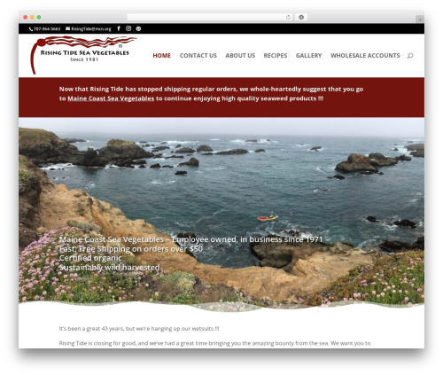 WordPress theme Divi - risingtideseavegetables.com