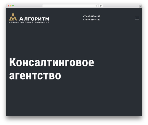 Algorithm theme WordPress - alg-1.ru