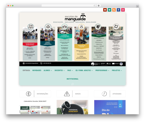 Divi theme WordPress - escolasdemangualde.pt