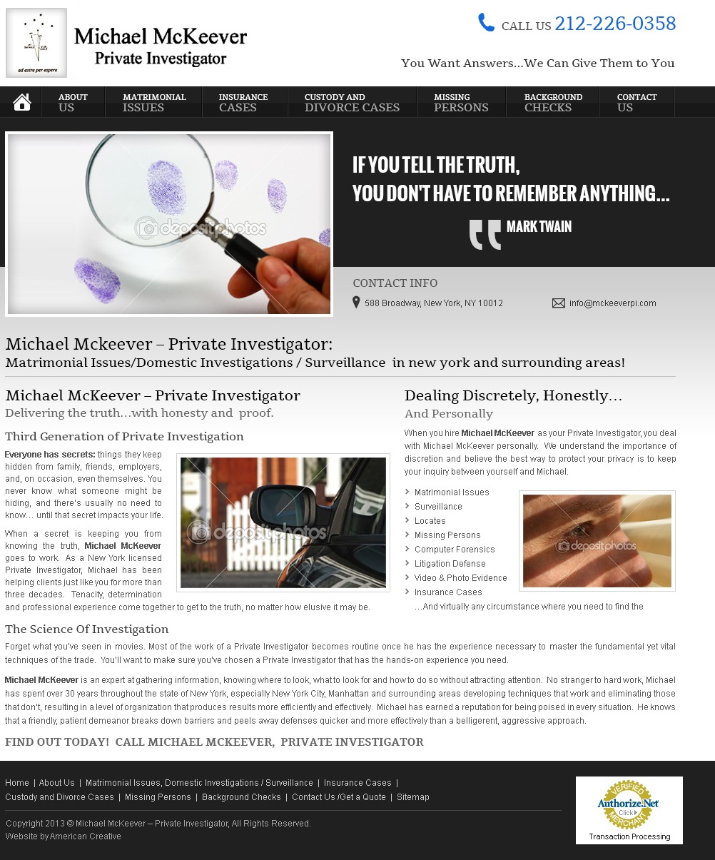 Michael theme WordPress by (I) American Creative