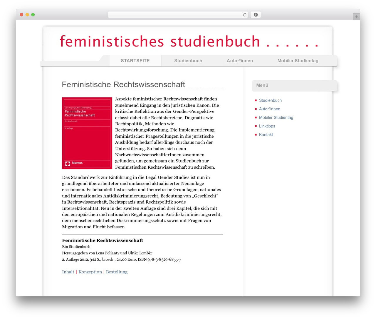 voidy theme WordPress - feministisches-studienbuch.de