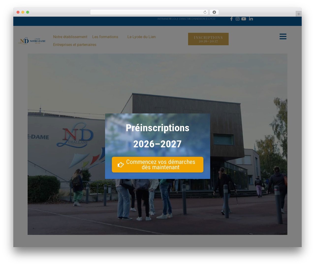 WordPress theme Hello Elementor - lycee-ndchallans.com