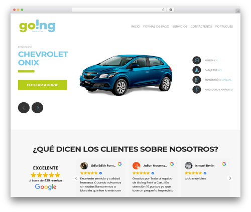 Wheelsberry WordPress theme - goingrentacar.com