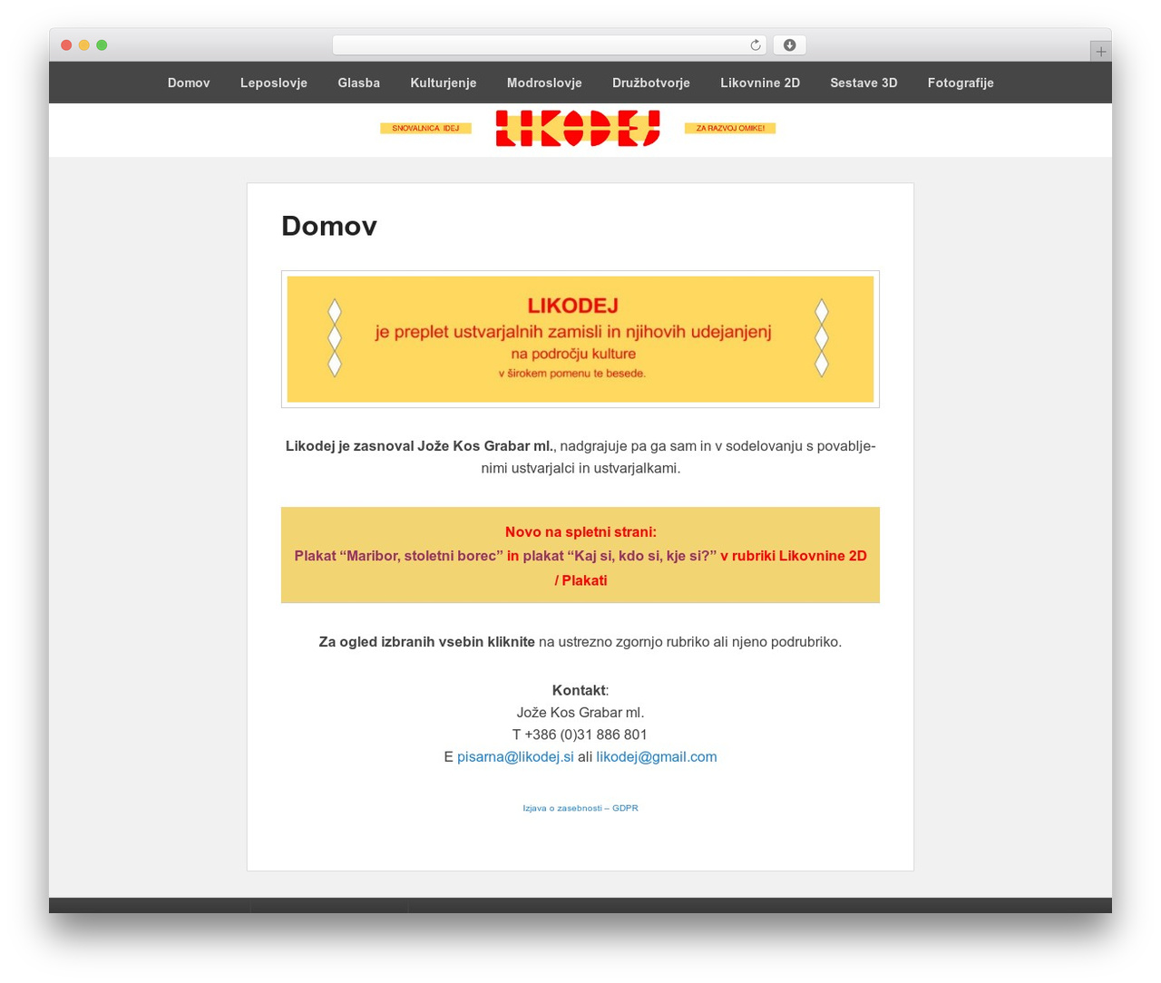 Catch Evolution WordPress theme - likodej.si