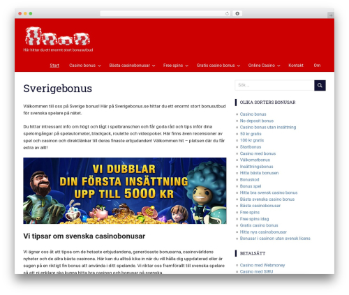 Gridbox pro WordPress plugin - sverigebonus.se