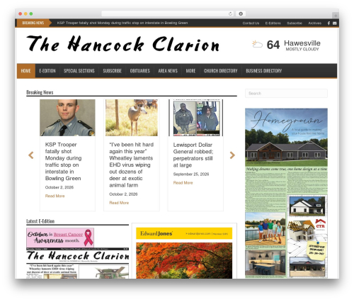 Webads admin WordPress plugin - hancockclarion.com