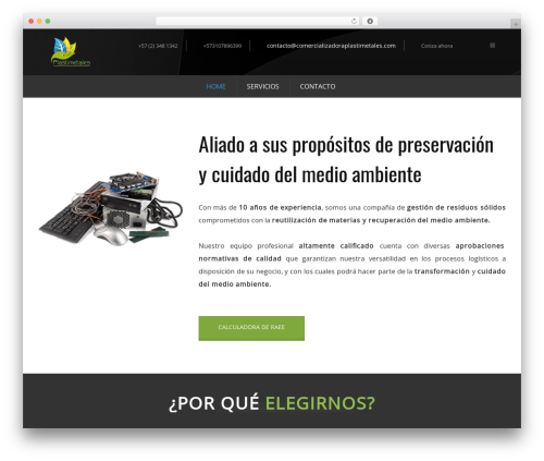 Ecorecycle WP theme - comercializadoraplastimetales.com