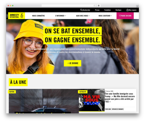 Theme WordPress Humanity Theme - www.amnesty.fr