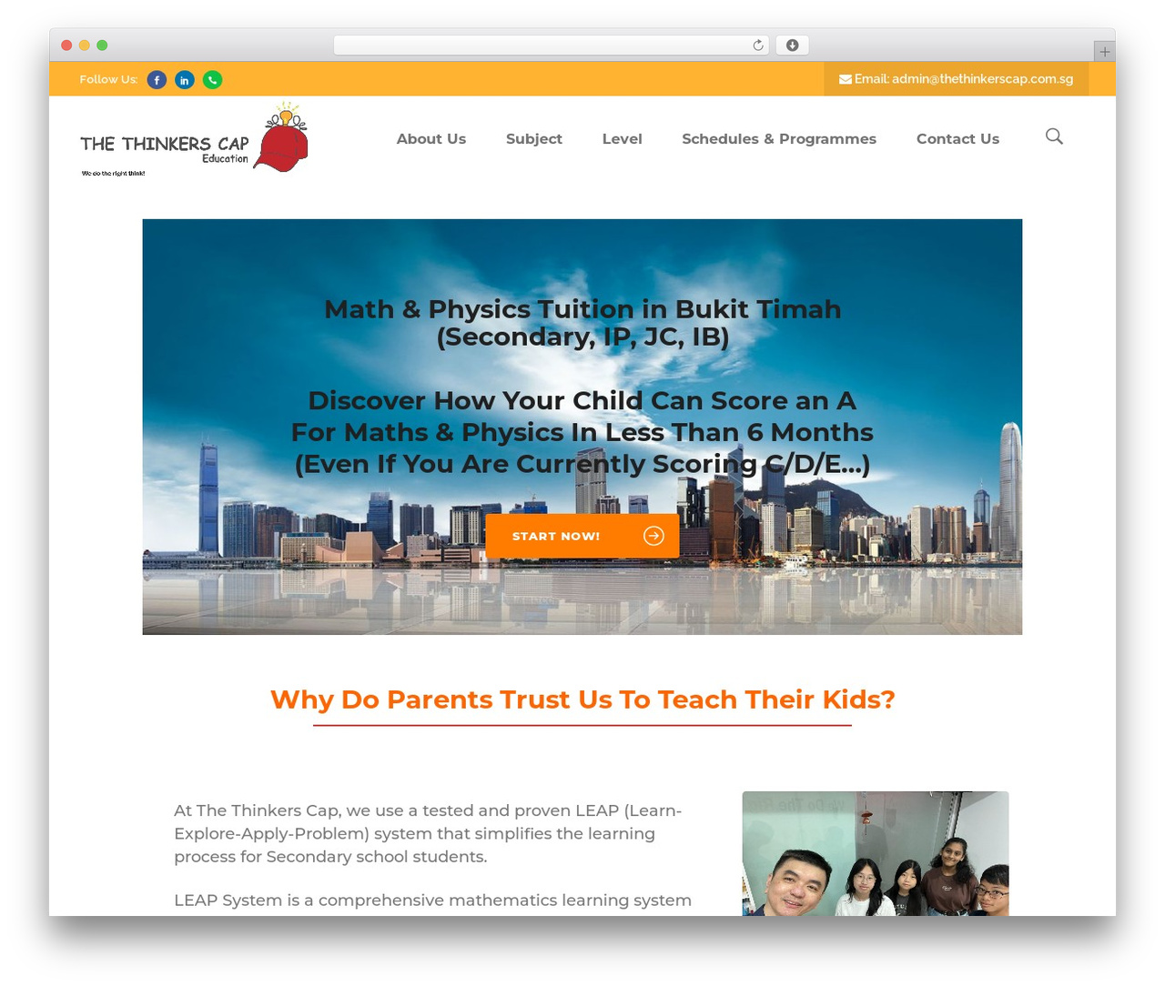CodeCrab Technologies WordPress theme - thethinkerscap.com.sg