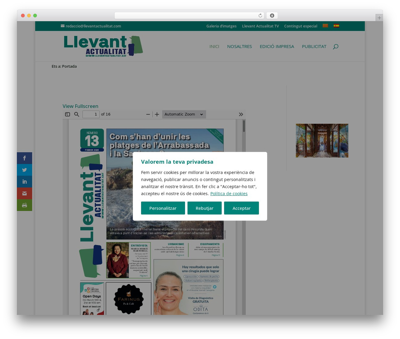 Divi WordPress theme - llevantactualitat.cat