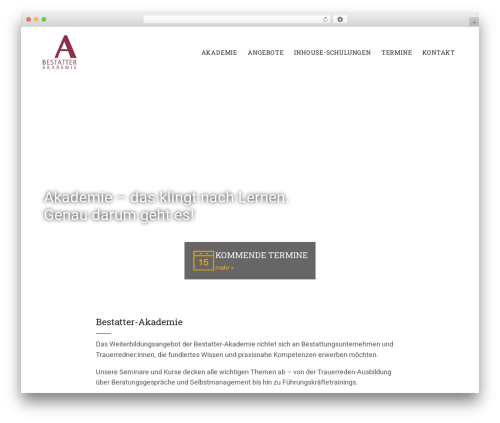 WordPress theme Interium - bestatter-akademie.de