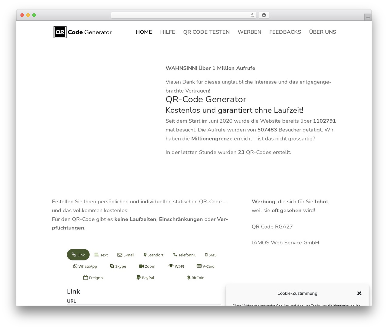 Divi WordPress theme - www.qrcode-generator.ch