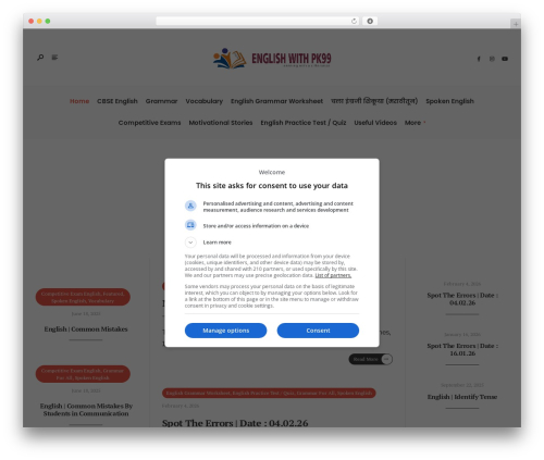 Codate theme WordPress - englishwithpk99.in