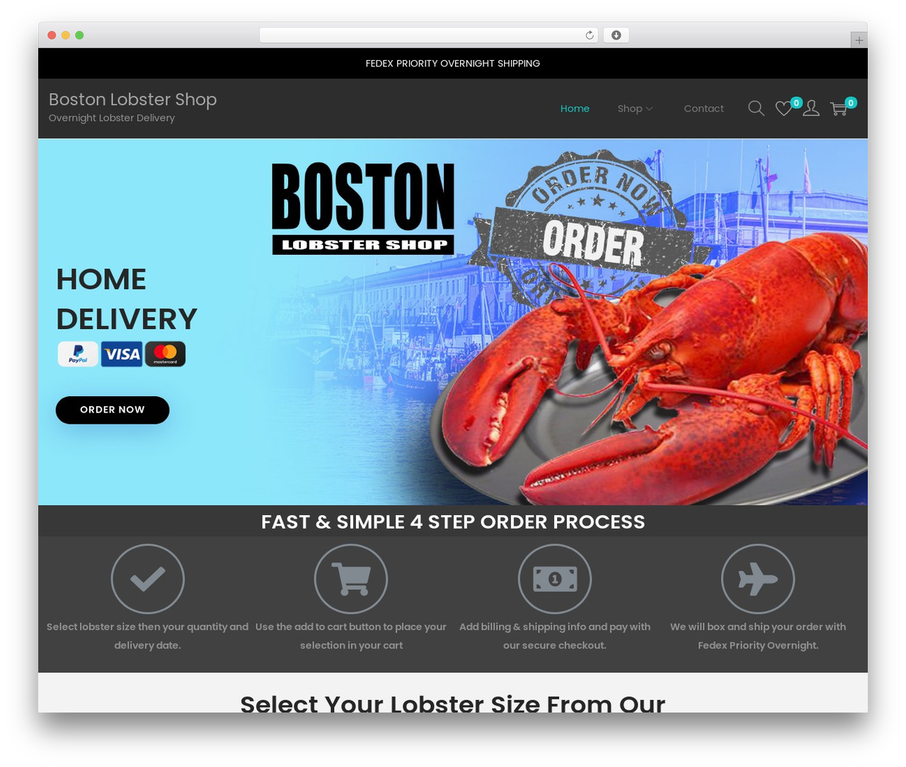 Woostify top WordPress theme - bostonlobstershop.com