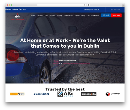 Gift up WordPress plugin - car-valet.ie