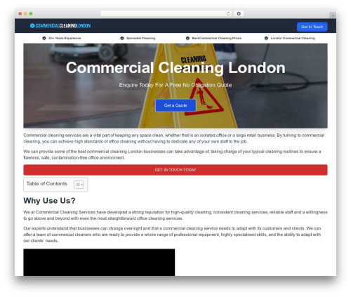 Az lists WordPress plugin - commercial-cleaning-london.uk