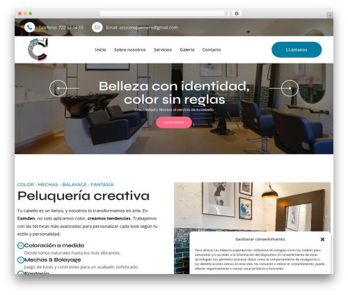 Haarino WordPress website theme - camdenpeluqueria.com