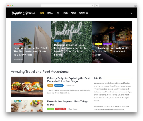 Telling theme WordPress - trippinaround.com