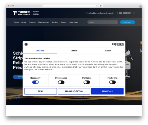 Turner Electronics WordPress theme - turnerelectronics.co.uk