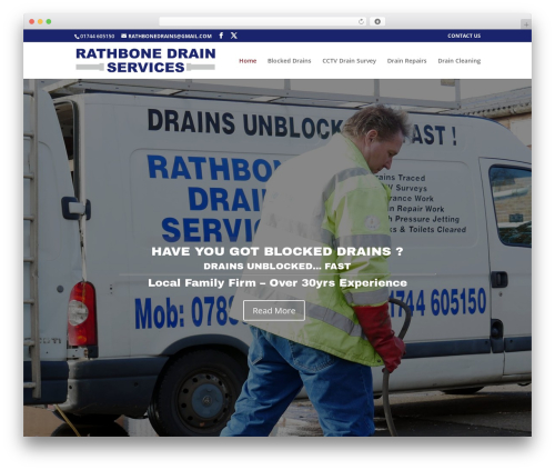 WordPress theme Divi - rathbonedrains.co.uk