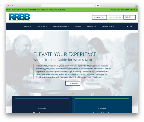WordPress website theme Bootstrap Component Blox - rrbb.com