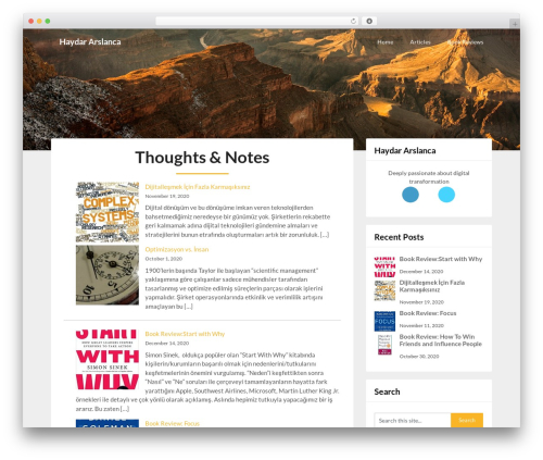 Adaptable Notes free WordPress theme - arslanca.com