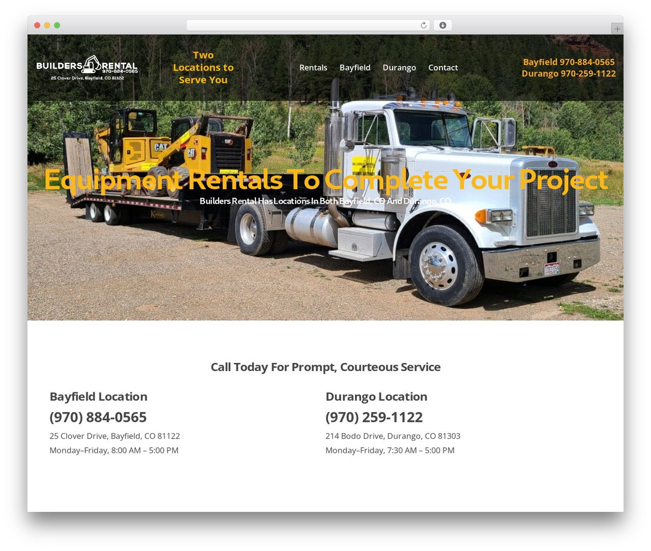 Backhoe WordPress theme - buildersrental.com Backhoe WordPress theme - buildersrental.com