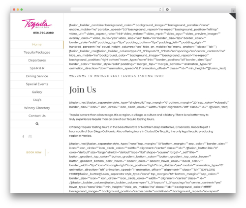 Baja Wine WordPress theme - tequilatastingtour.com