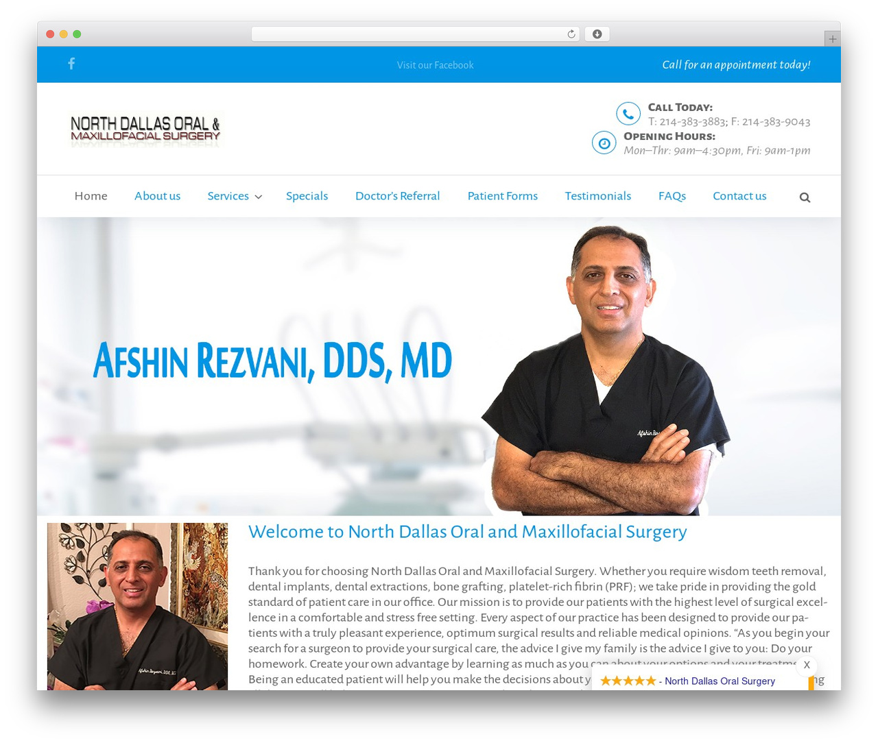 BeDENTIST theme WordPress - northdallasoralsurgery.com