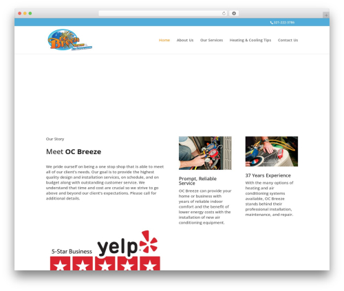Best WordPress theme Divi - ocbreeze.com