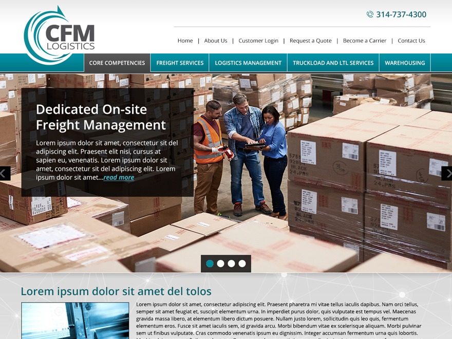 CFMLogistics WordPress theme by Silver Scope Design