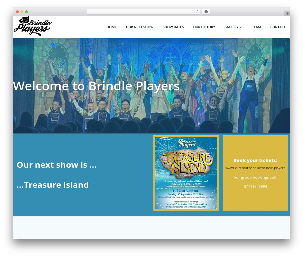 Colibri WP WordPress theme design - brindleplayers.co.uk