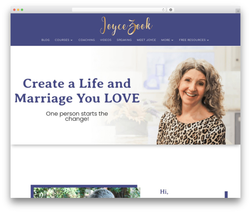 Divi theme WordPress - joycezook.com