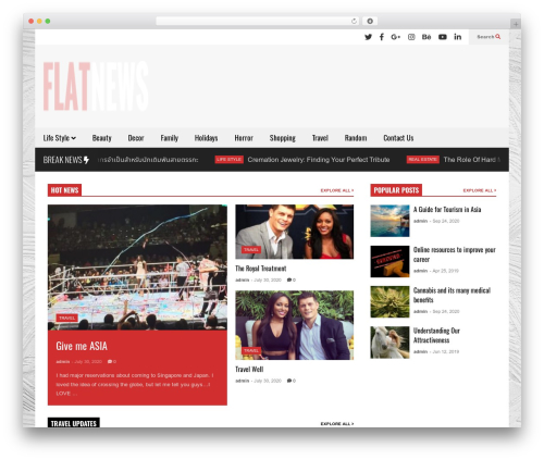FlatNews newspaper WordPress theme - beingbrandirunnels.com