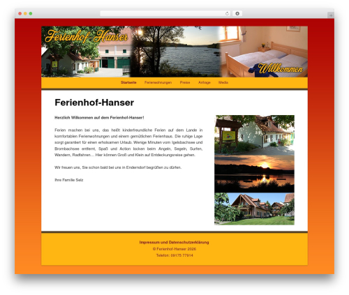 Hanser-Theme WordPress theme - ferienhof-hanser.de