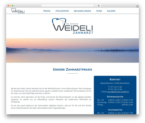 Headstarter theme WordPress - zahnarzt-weideli.ch