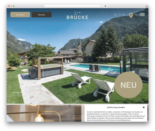 Hello Elementor WordPress hotel theme - hotel-zur-bruecke.com