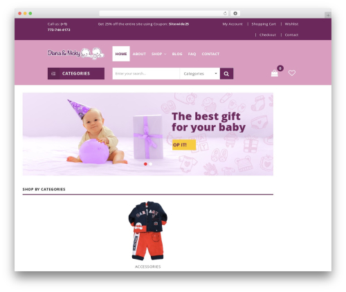 Lion WordPress ecommerce theme - dianaandnicky.com