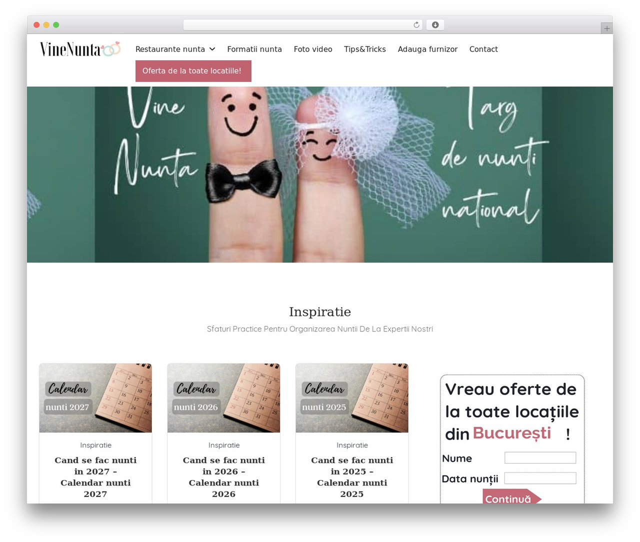 Vine Nunta premium WordPress theme - vinenunta.ro Vine Nunta premium WordPress theme - vinenunta.ro