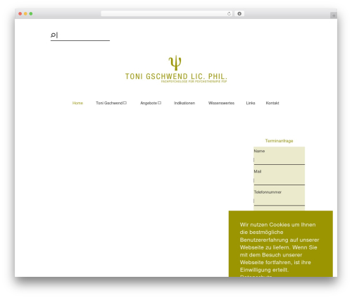 Make WordPress page theme - tonigschwend-psychologe.ch