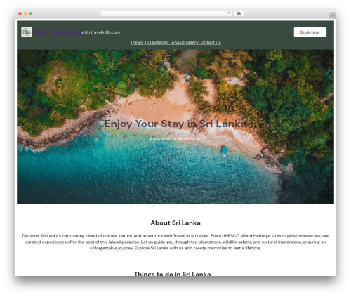 Pai Page theme WordPress - travelinsl.com