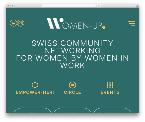 Projekt WordPress website theme - women-up.ch