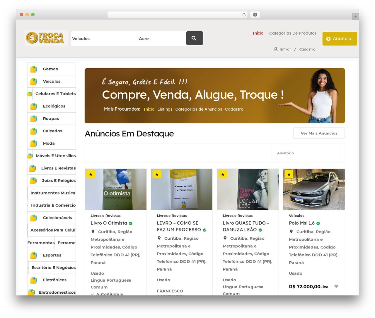 Theme WordPress ClassiadsPro - trocavenda.com Theme WordPress ClassiadsPro - trocavenda.com