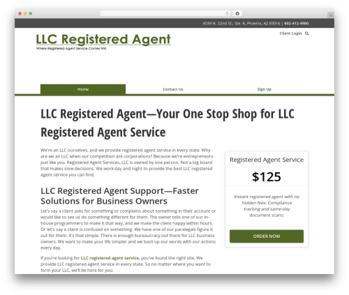 The Theme WordPress shop theme - llc-registeredagent.com