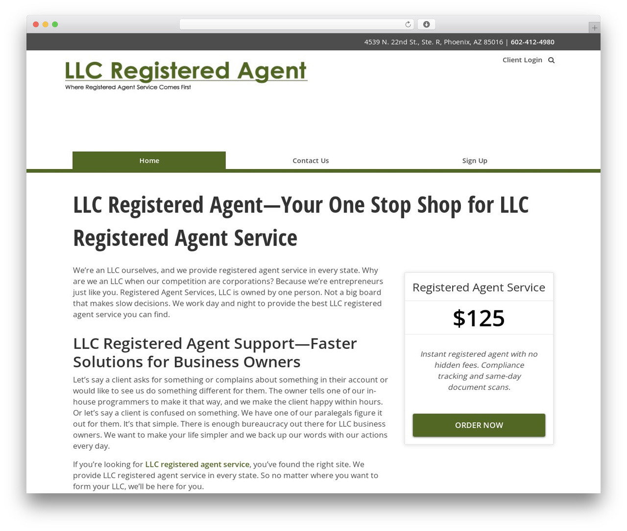 The Theme WordPress shop theme - llc-registeredagent.com